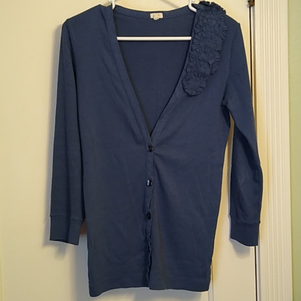 J. Crew Top sweater Cardigan Small Blue